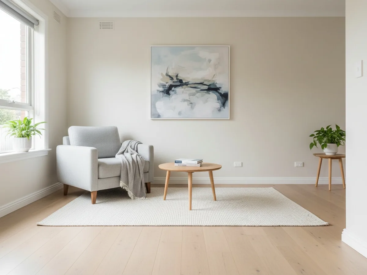 Calm, clean Melbourne home interior