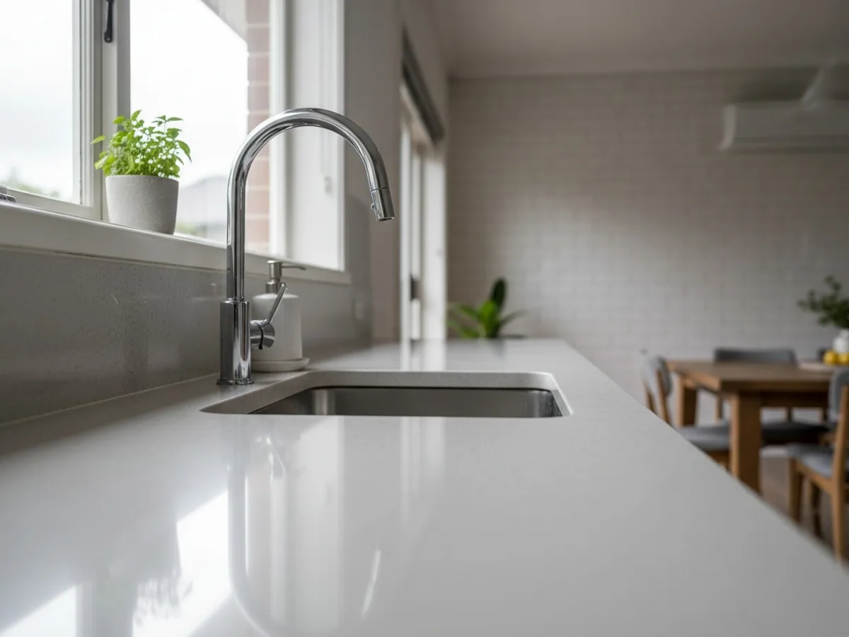 Sparkling clean kitchen detail